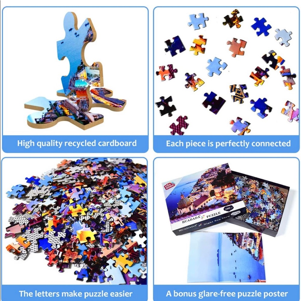 Puzzle Fantastic Positano Italy 1000 Piece Puzzle - Picture 6 of 8